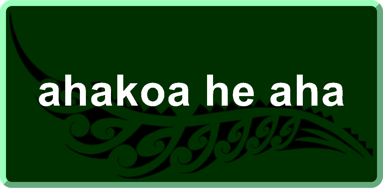 ahakoa he aha: no matter what, anyhow