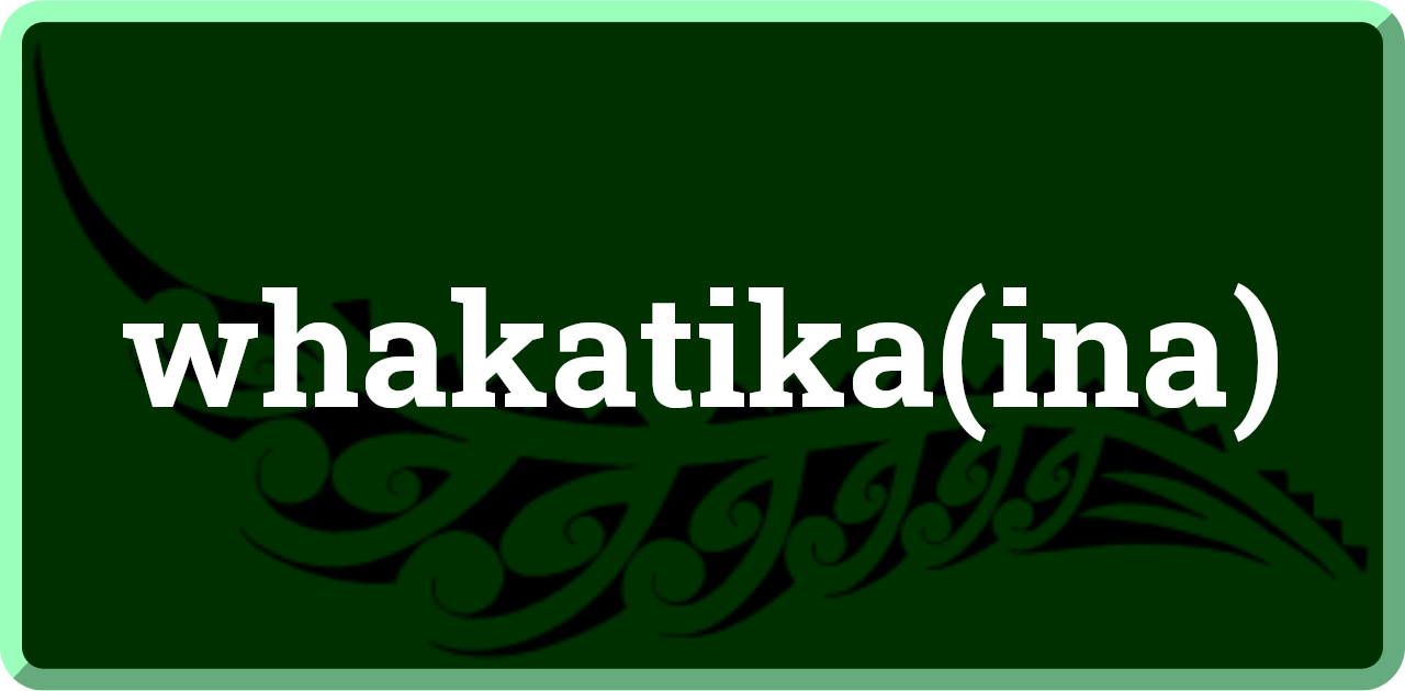 whakatika(ina): correct, fix up