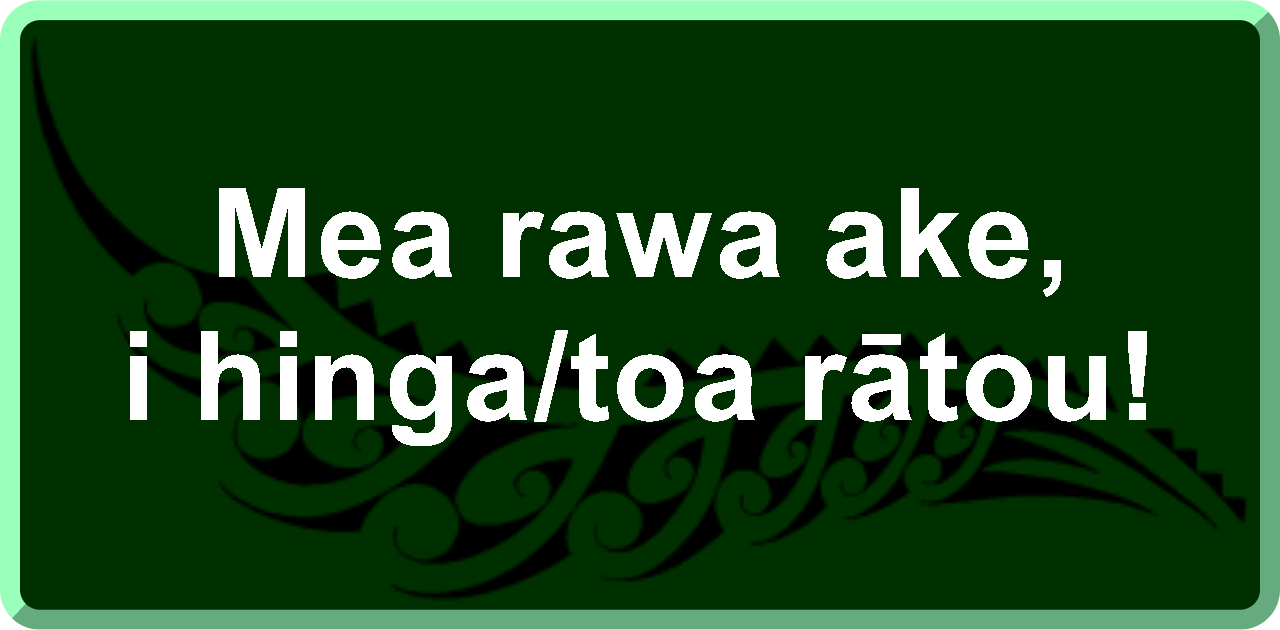 Mea rawa ake, i hinga/toa rātou!: Next minute, they lost/won!