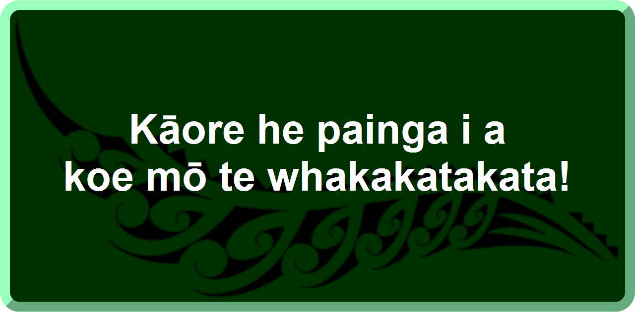 Kāore he painga i a koe mō te whakakatakata!: No one beats you at being ...